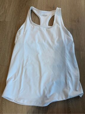 bcg White Racerback Performance Tank Top size large